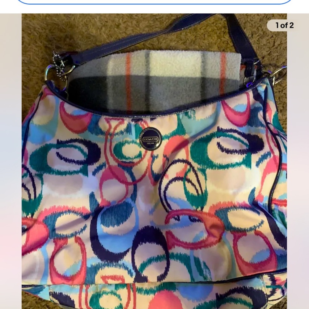 Nice multi color coach purse
